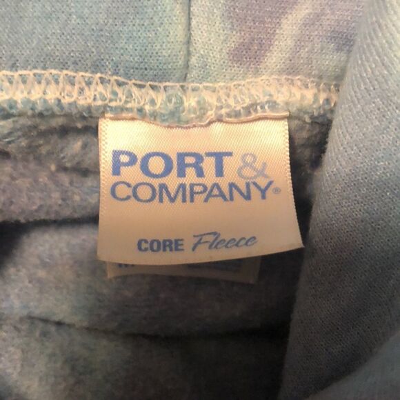 M Custom Tie Dye Blue White Cloud Pullover Sweatshirt Hoodie - Picture 9 of 13